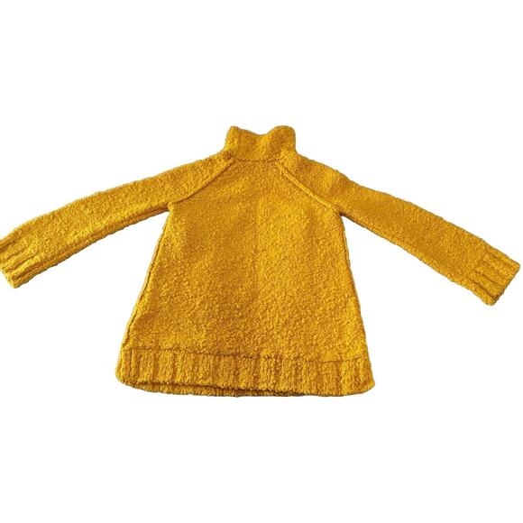 Anthropologie Moth Juliette Nubby Turtleneck Sweater Sz M Mango Gold Mock Neck - Picture 1 of 12